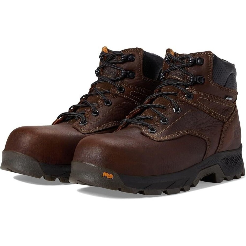 NIB Timberland Women's Pro Titan Alloy Safety Toe 6" Work Boots Brown 8 $175